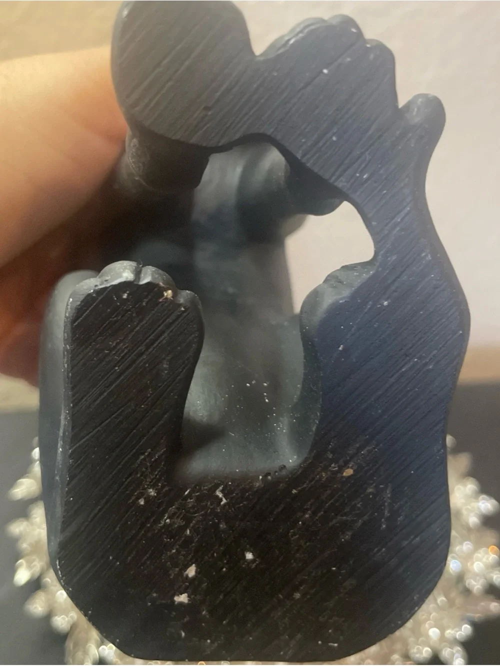 Black & Gold Ceramic 8.5” Egyptian Bastet Cat Sculpture